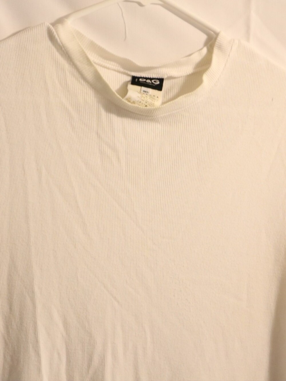Dolce Gabbana D&G White Sleeveless Ribbed Top Size XXL - Picture 7 of 10